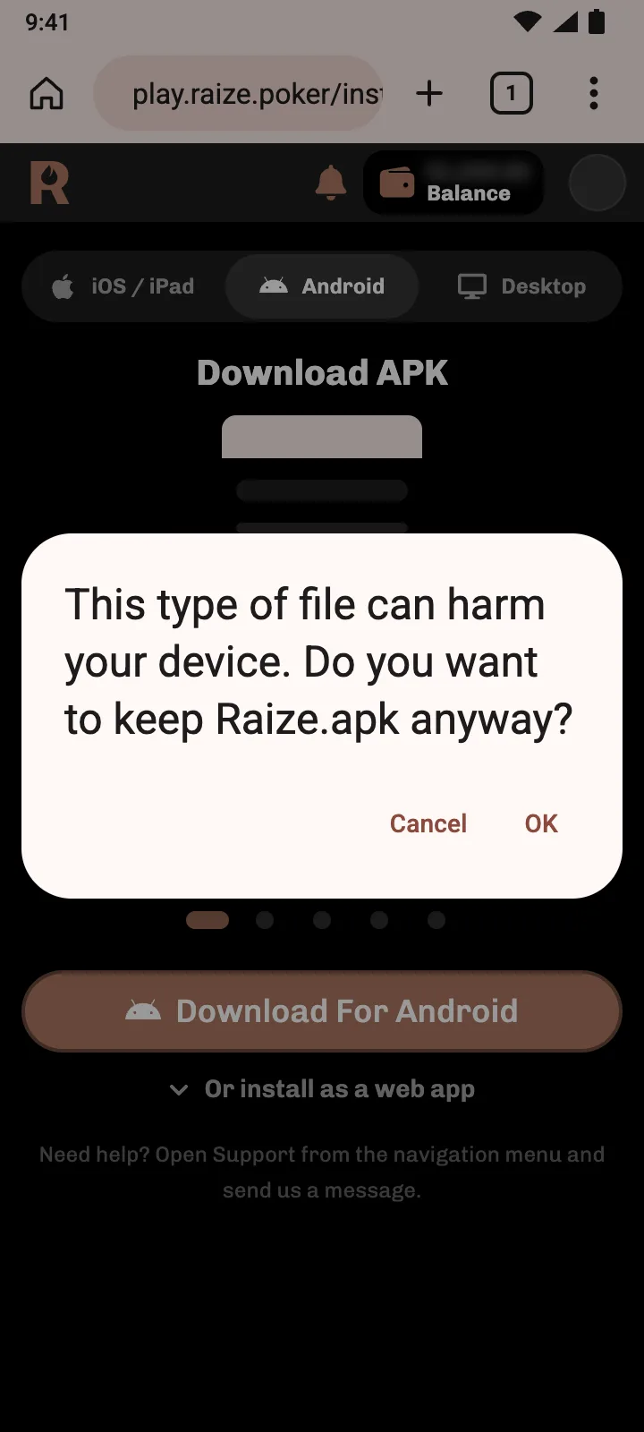 Step 2 of 7: Allow Download