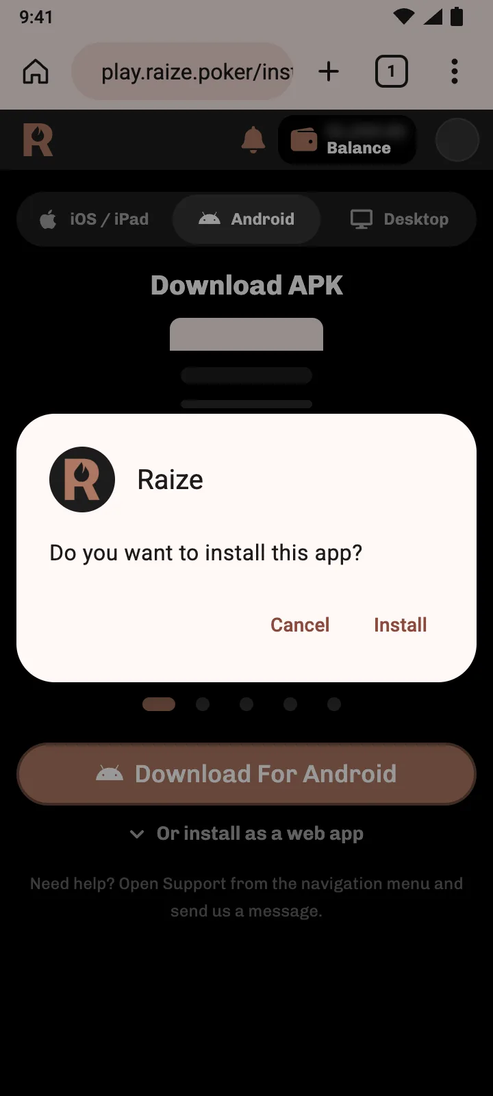 Step 6 of 7: Install APK