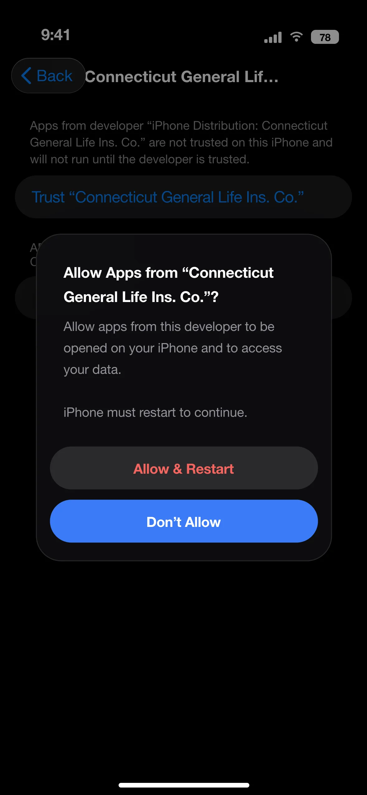 Step 7 of 8: Trust Developer